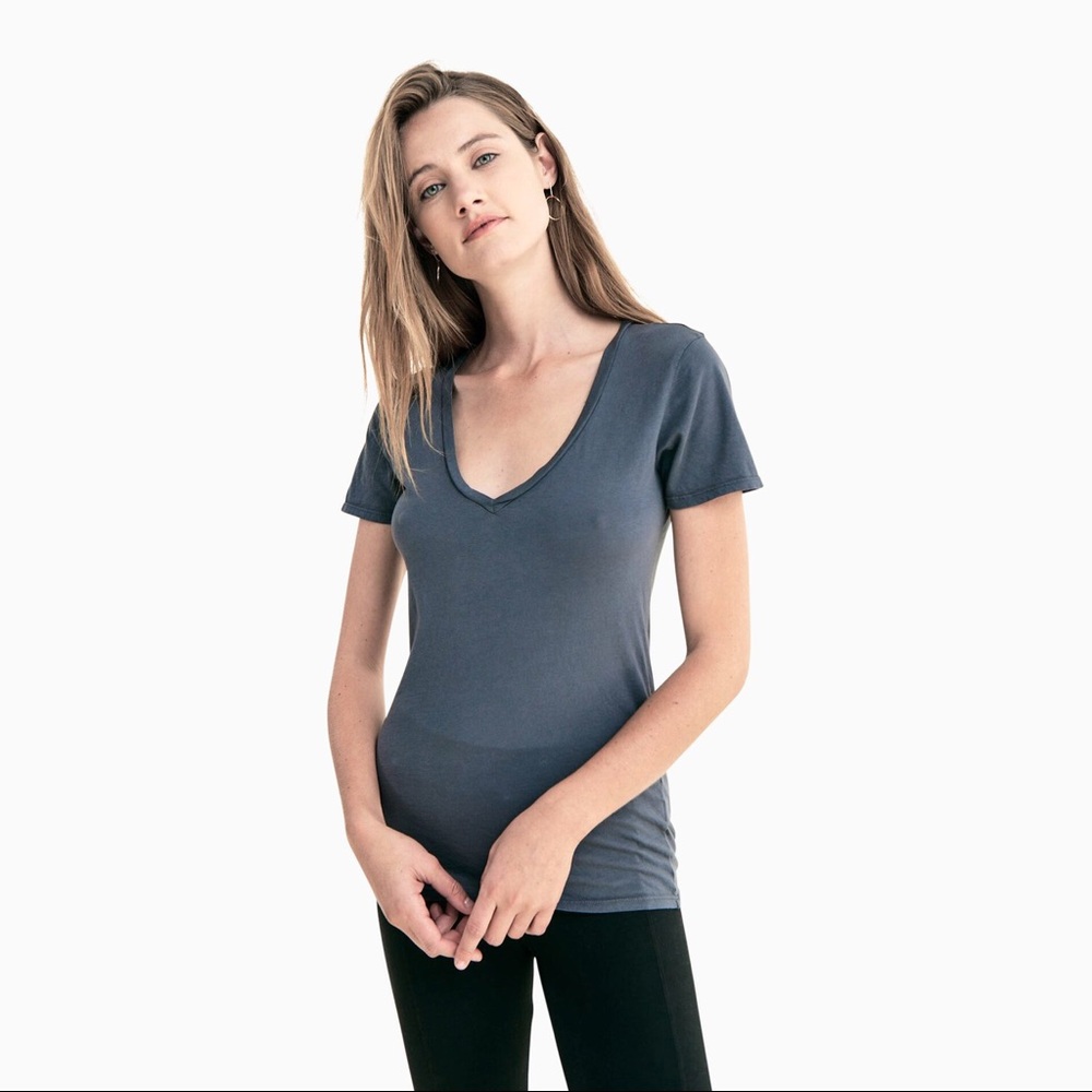 Groceries Apparel Grey Cotton T-Shirt Large